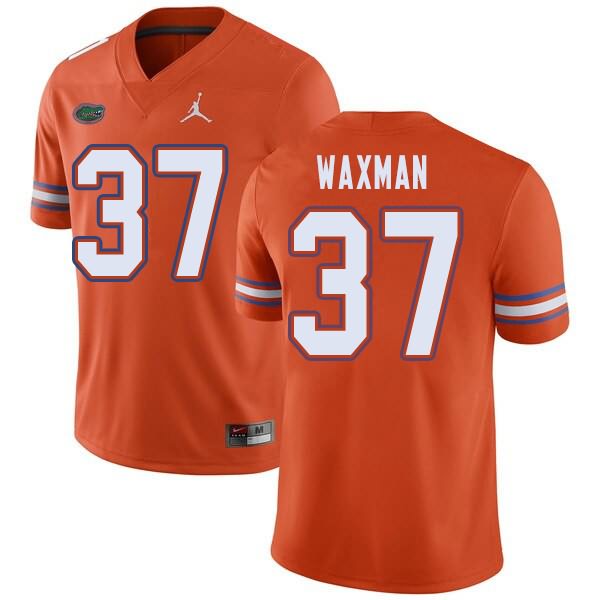 Men's NCAA Florida Gators Tyler Waxman #37 Stitched Authentic Jordan Brand Orange College Football Jersey UNW6165EW